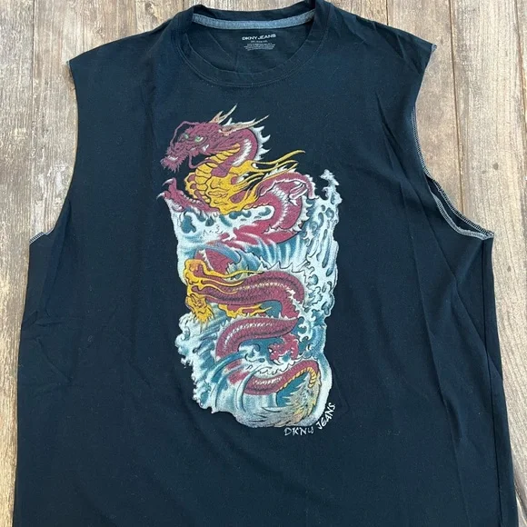 Shirts Nwot Mens Dkny Jeans Dragon Muscle Sleeveless Shirt Sz